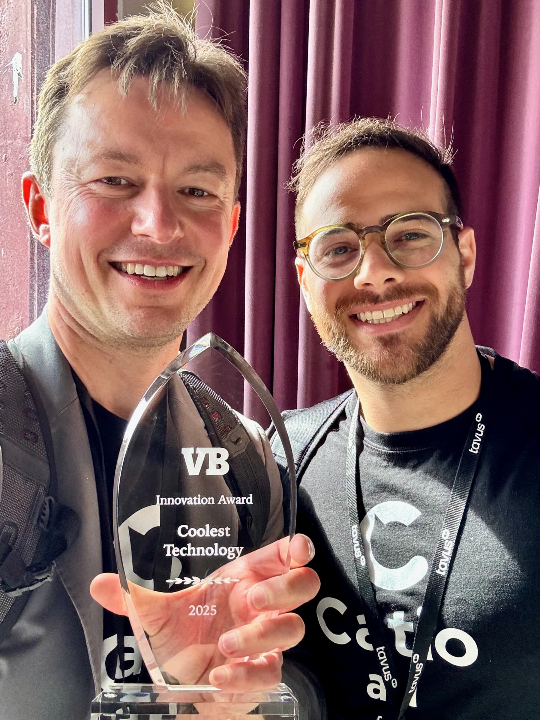 Adam Kirsh with a colleague at an awards event